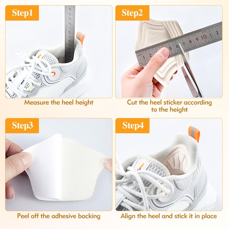 LYCBTC Heel Pads for Shoes, Cushioned Heel Grips & Inserts for Women & Men, Prevent Blisters & Heel Pain, Non-Slip Shoe Heel Pads for a Perfect, Comfortable Fit - Image 5
