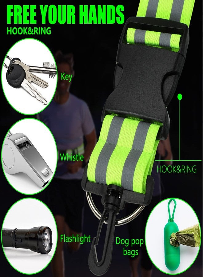 Saintrygo 6 Pcs Reflective Sash for Walking at Night Reflective Strap Arm Band High Visibility Belt Safety Ankle Strap for Visibility Vest Clothing Running Gear(Fluorescent Green) - Image 5