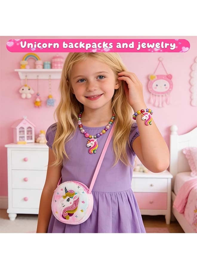 بيوينتي مجموعة لعبة وحيد القرن للفتيات من 3 إلى 10 سنوات - لعبة محشوة، عقال، مذكرات مغلقة ومجموعة أزياء للتزيين | صندوق هدايا نهائي للعب تخيل وحيد القرن لعيد الميلاد والأعياد - Image 5