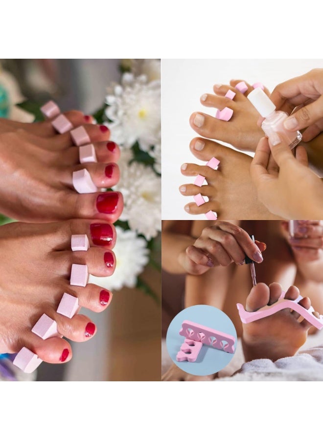 دايتويز فواصل أصابع القدمين والأصابع (٥٠ قطعة)، فواصل أصابع القدمين للنساء والرجال، فواصل أصابع القدمين الإسفنجية الناعمة للعناية بالقدمين، مجموعة أدوات طلاء وتلميع الأظافر، إكسسوارات تجميل. - Image 4