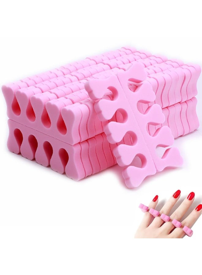 دايتويز فواصل أصابع القدمين والأصابع (٥٠ قطعة)، فواصل أصابع القدمين للنساء والرجال، فواصل أصابع القدمين الإسفنجية الناعمة للعناية بالقدمين، مجموعة أدوات طلاء وتلميع الأظافر، إكسسوارات تجميل. - Image 1