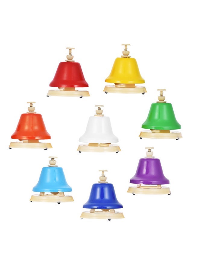 NIBEMINENT 8-Piece Colorful Hand Bell Set - Image 1