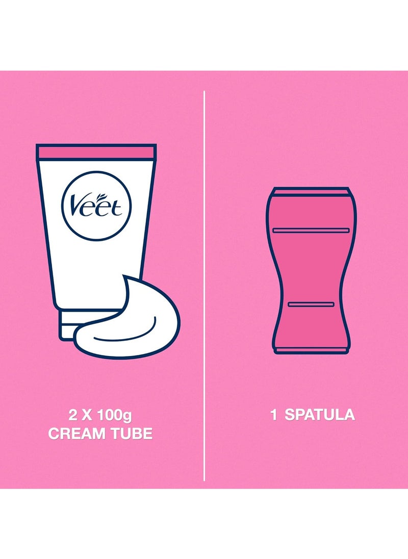 Veet - Silky Fresh Hair Removal Cream Body & Legs For Dry Skin Nourishing Shea Butter & Lily Fragrance – 100G - Image 1