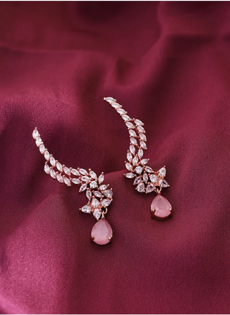 Priyaasi Rose Contemporary Drop Earrings