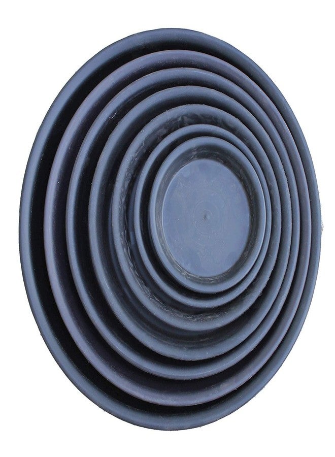 TrustBasket UV Treated Round Bottom Tray(Plate/Saucer) Suitable for 14 inch Round Plastic Pot - Black Color - Set of 3 | Heavy Duty Highly Durable Plant saucerGamla for Indoor Home Decor & Outdoor Balcony Garden - Image 5