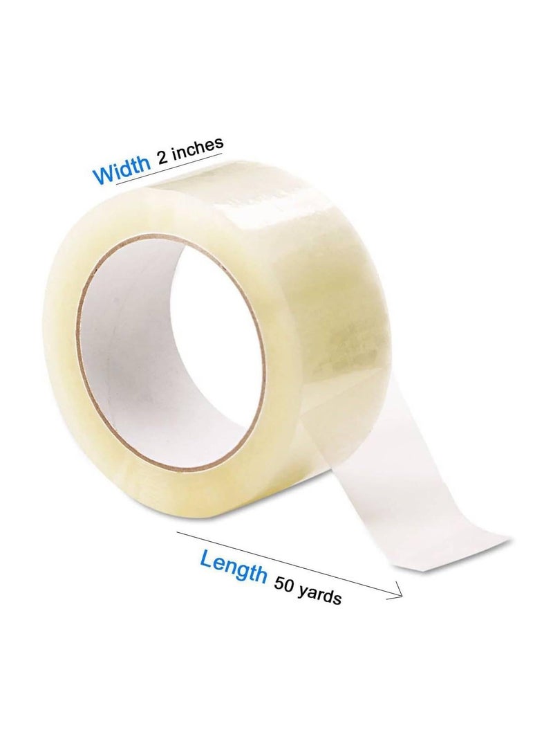ECVV® 6 Roll Clear Packing Tape, 2 inches x 50 yards Strong Heavy Duty Packaging Tape for Sealing Parcel Boxes, Moving Boxes Houses, Large Postal Bags, Office Supplies - Image 2