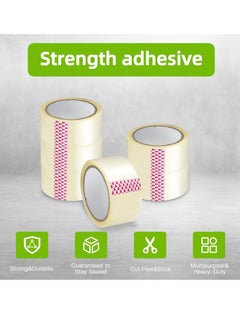 ECVV ECVV® 6 Roll Clear Packing Tape, 2 inches x 50 yards Strong Heavy Duty Packaging Tape for Sealing Parcel Boxes, Moving Boxes Houses, Large Postal Bags, Office Supplies  - Image 5