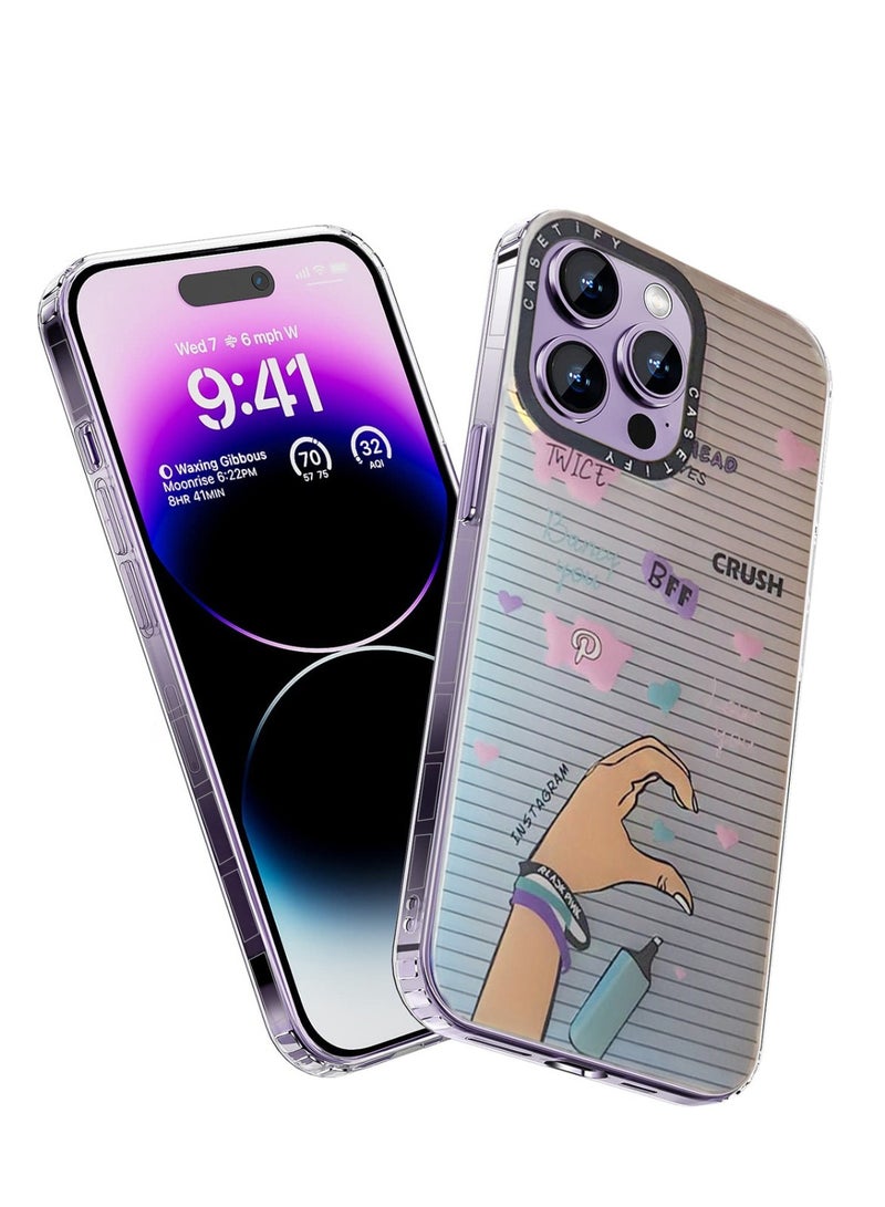 Casetify Aesthetic Twice Fashion Back Cover Case for Apple iPhone 14 Pro Max – Gradient Color - Image 2