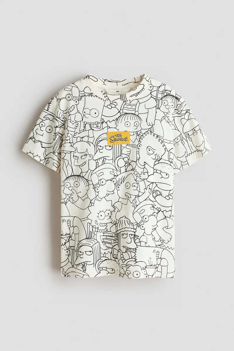 Printed cotton T-shirt