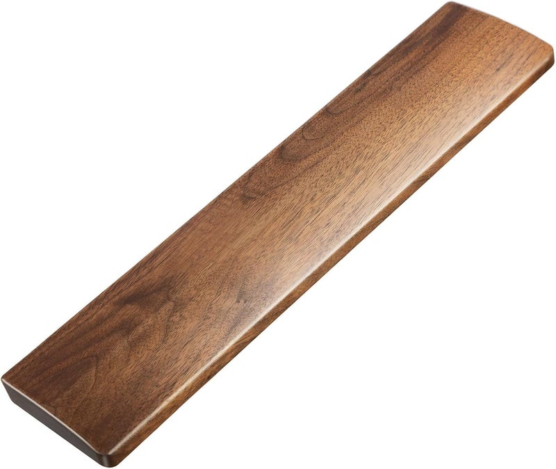 Faluber Wooden Wrist Rest -Compact -Walnut Wood -Mechanical Gaming Keyboard Ergonomic Palm Rest -11.8 Inches/20mm Thick (Small, Walnut Wood) - Image 1