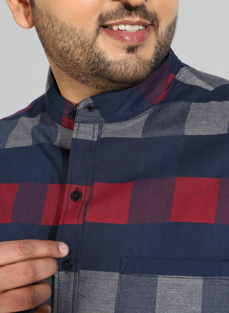Instafab Plus Men's Multicolour Checkered Regular Fit Casual Shirt