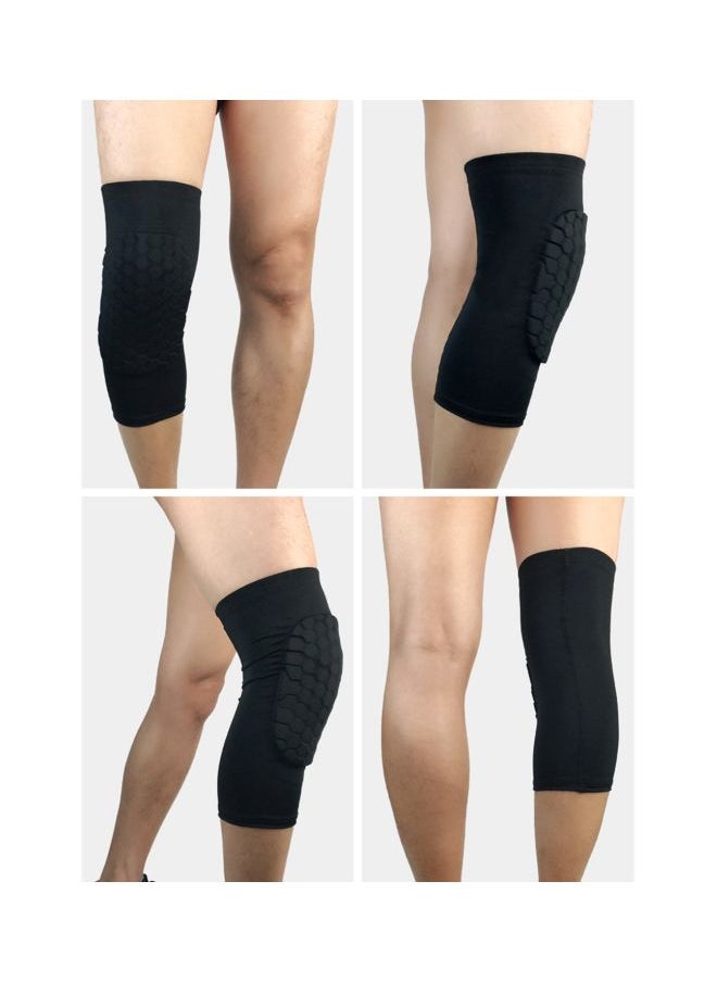 Extended Compression Leg Knee Sleeve With Hexpad Protective Pad M