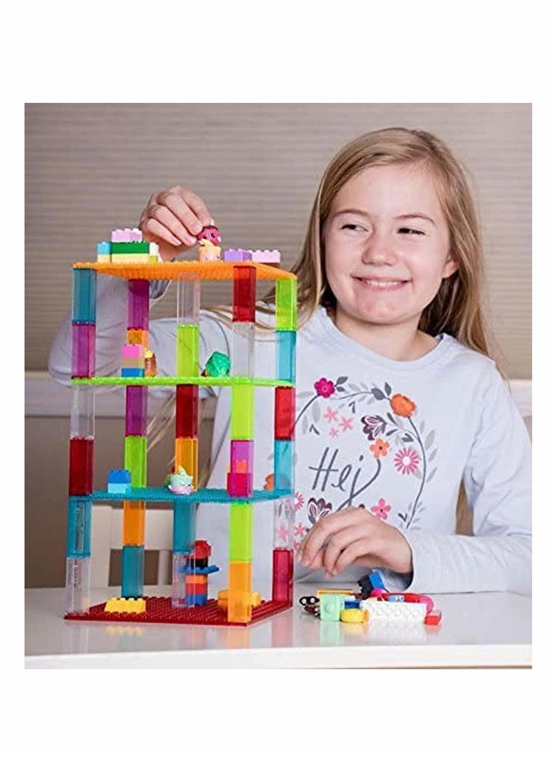KASTWAVE - Baseplates, Building Blocks Compatible with All Major Building Brick Brands, Stackable Bases, Building Base Accessory for Kids and Adults Pack of 4 (1 Green + 1 red + 1 Blue + 1 Yellow) - Image 1