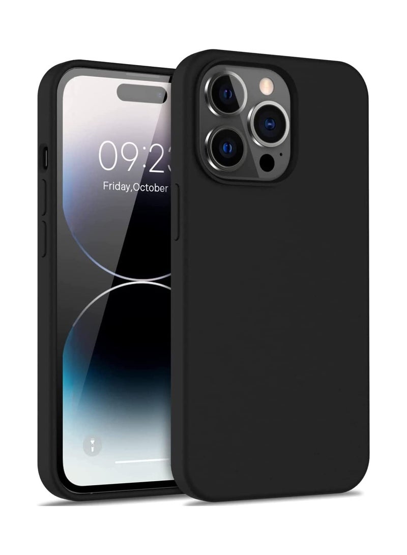 Case for iPhone 14 Pro Max 6.7 Inch Liquid Silicone Soft Gel Rubber Slim Thin Microfiber Lining Cushion Texture Cover Shockproof Protective Phone Case - Image 1