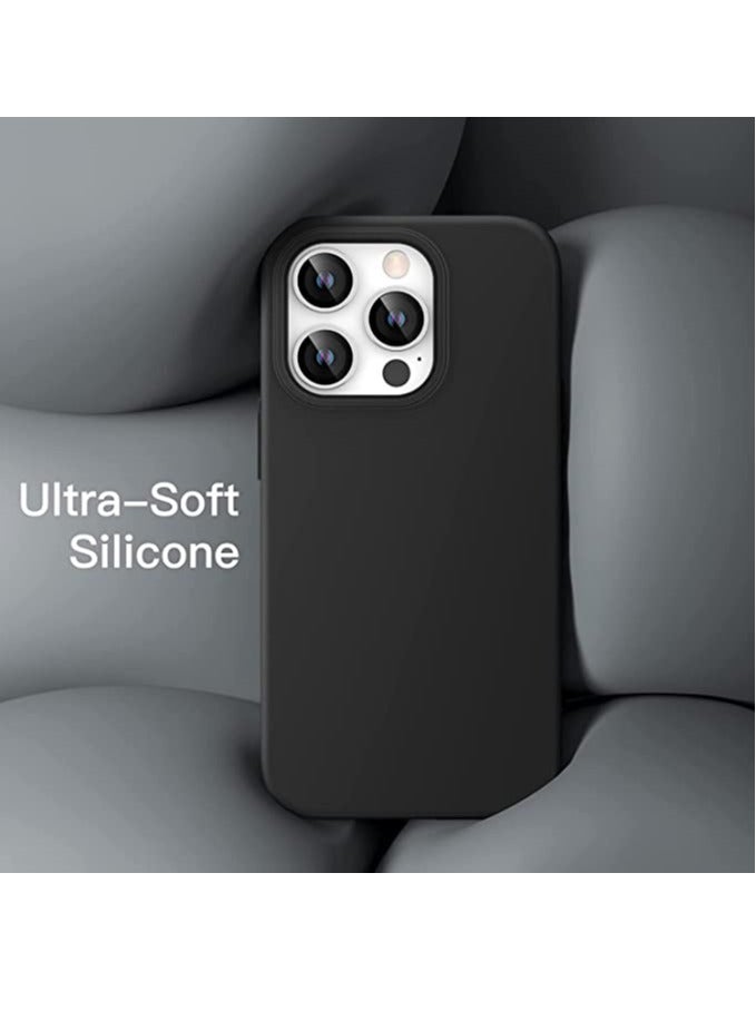 Case for iPhone 14 Pro Max 6.7 Inch Liquid Silicone Soft Gel Rubber Slim Thin Microfiber Lining Cushion Texture Cover Shockproof Protective Phone Case - Image 4