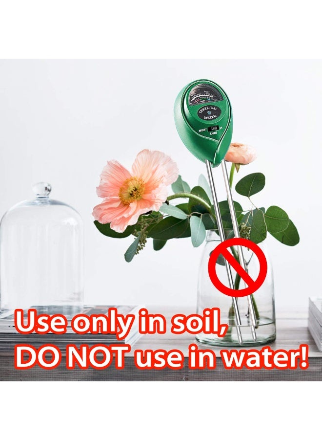 Soil PH Meter, 3-in-1 Soil Moisture/Light/pH Tester Gardening Tool Tester Kits for Garden Farm Lawn Planter, Indoor Outdoor Use - Image 5