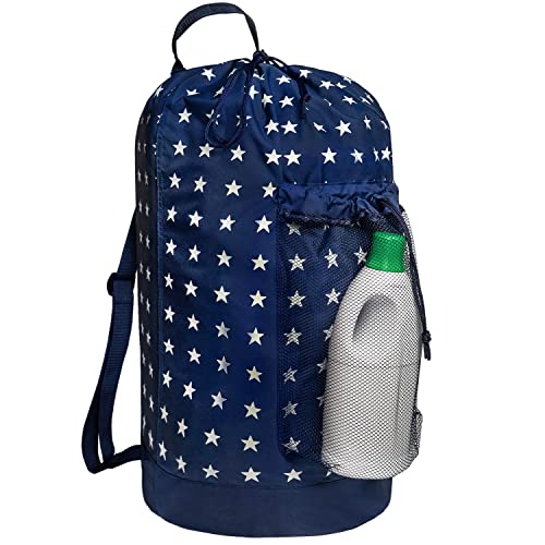 Dalykate Backpack Laundry Bag, Laundry Backpack with Shoulder Straps and Mesh Pocket Durable Nylon Clothes Hamper Bag with Drawstring Closure for College, Travel, Laundromat, Apartment - Image 1