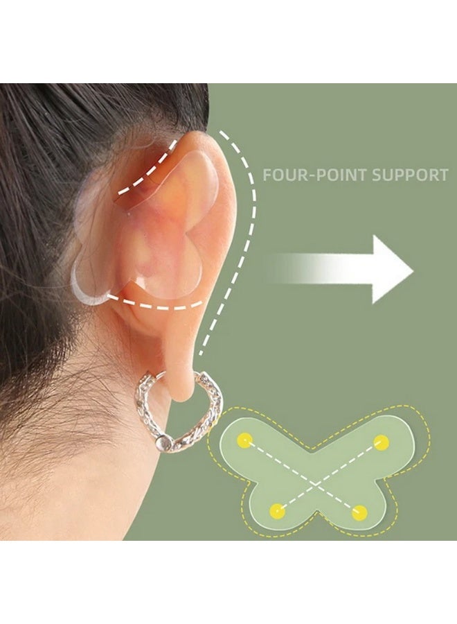 مجموعة من 60 قطعة من ملصقات تشكيل الأذن على شكل فراشة - دعامة أذن شفافة من السيليكون لتحديد شكل الوجه، وسائد أذن لاصقة غير مرئية لتخفيف الألم وتثبيت الأذنين للخلف، للاستخدام اليومي، والمناسبات الاجتماعية، وجلسات التصوير الفوتوغرافي - Image 5