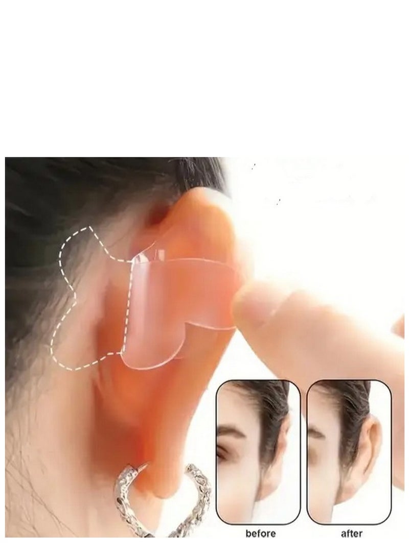 مجموعة من 60 قطعة من ملصقات تشكيل الأذن على شكل فراشة - دعامة أذن شفافة من السيليكون لتحديد شكل الوجه، وسائد أذن لاصقة غير مرئية لتخفيف الألم وتثبيت الأذنين للخلف، للاستخدام اليومي، والمناسبات الاجتماعية، وجلسات التصوير الفوتوغرافي - Image 1