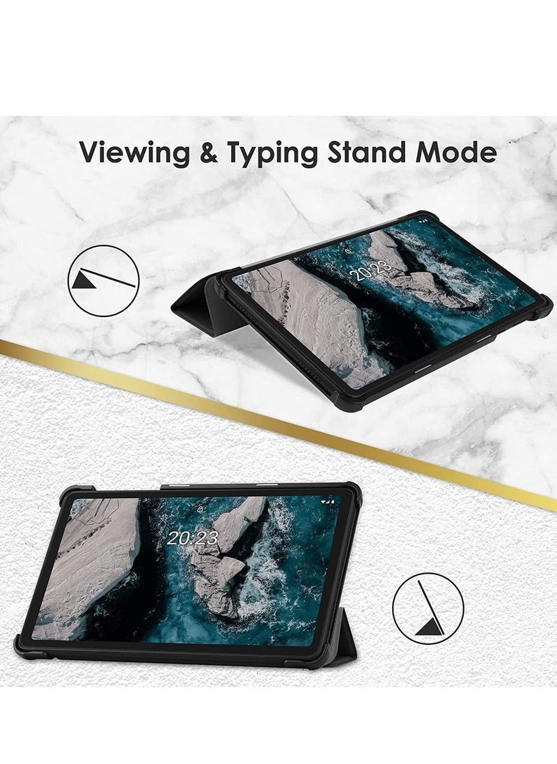 Flip Cover Case for Nokia T20 Tablet 10.36 Inch 2021 Model TA-1392 TA-1394 TA-1397 Nokia T20 Trifold Stand Lightweight Slim Protective Folio Flip Cover Case (Black) - Image 3