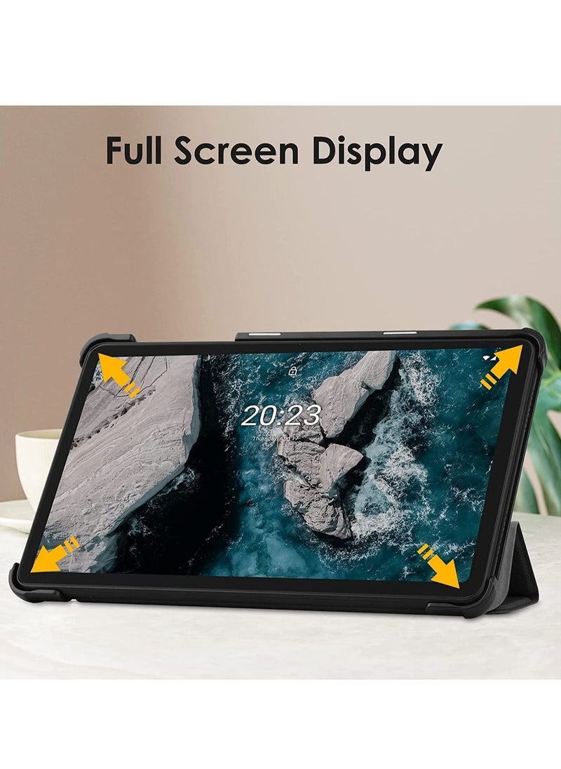 Flip Cover Case for Nokia T20 Tablet 10.36 Inch 2021 Model TA-1392 TA-1394 TA-1397 Nokia T20 Trifold Stand Lightweight Slim Protective Folio Flip Cover Case (Black) - Image 2