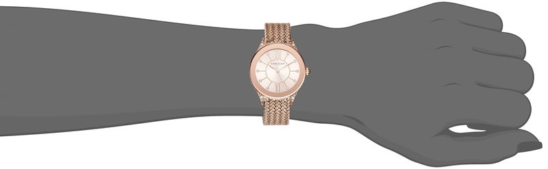 Anne Klein Women's AK/2208RGRG Premium Crystal Accented Rose Gold-Tone Mesh Bracelet Watch - Image 3