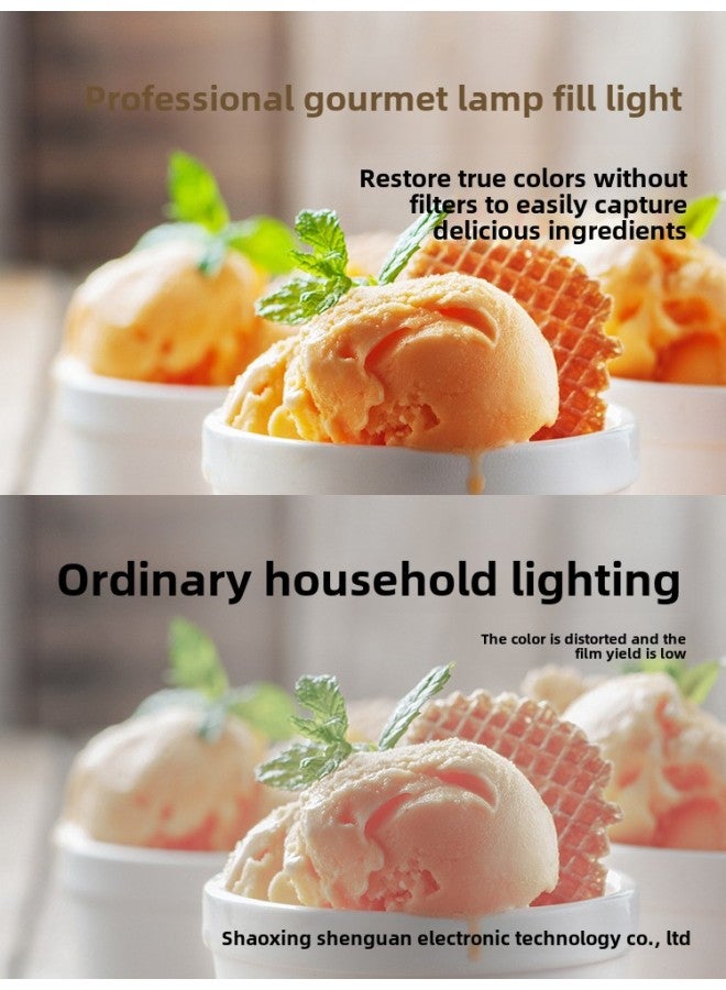 Food Shooting Light Filling Light Live Support Desktop Lighting Artifact Jewelry Soft Light Kitchen Dishes Photo Photography-Light Source Color: 285W Mushroom Lamp +45cm Overhead Shooting Frame (Remote Control Three Color Dimming)  - Image 5