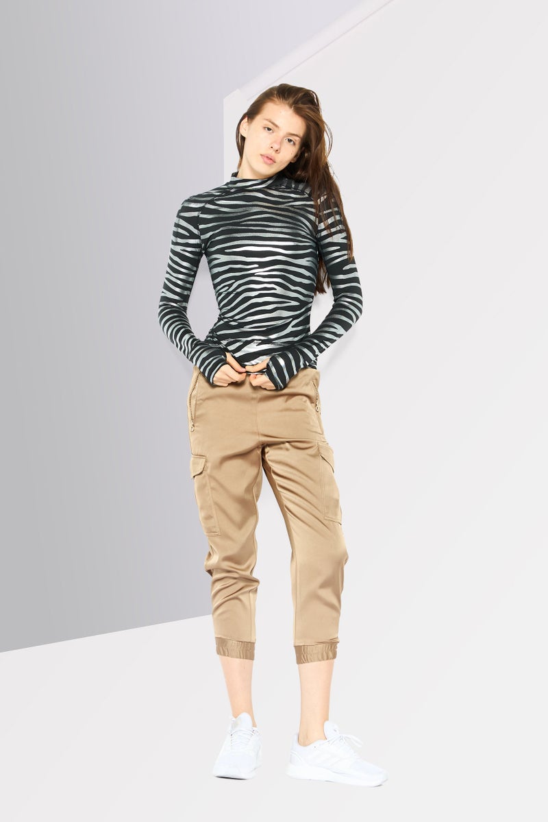 Adidas by Stella McCartney Women Sportswear Fit Long Sleeve Training T-Shirts, Black - Image 3