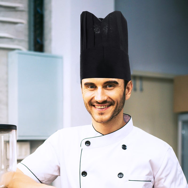 10pcs Nonwovens Chef Hats Diner Food Serving Hats Adjustable Disposable Hats - Image 4