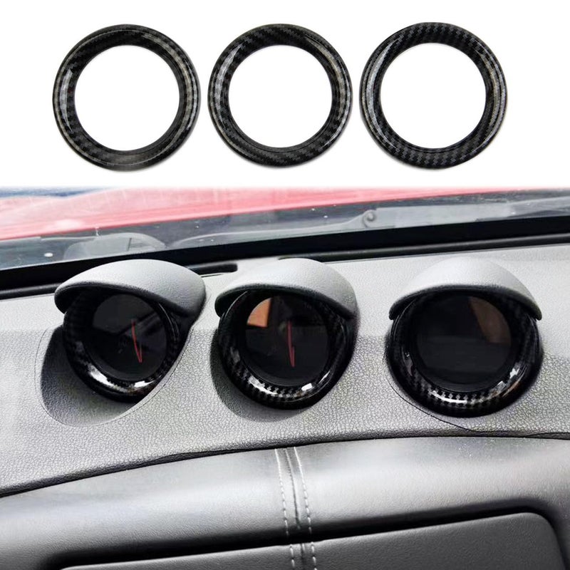 Fewshaw Carbon Fiber Style Center Console Instrument Panel Dashboard Frame Cover Trim Accessories for Nissan 370Z for Z400Z Outer Ring