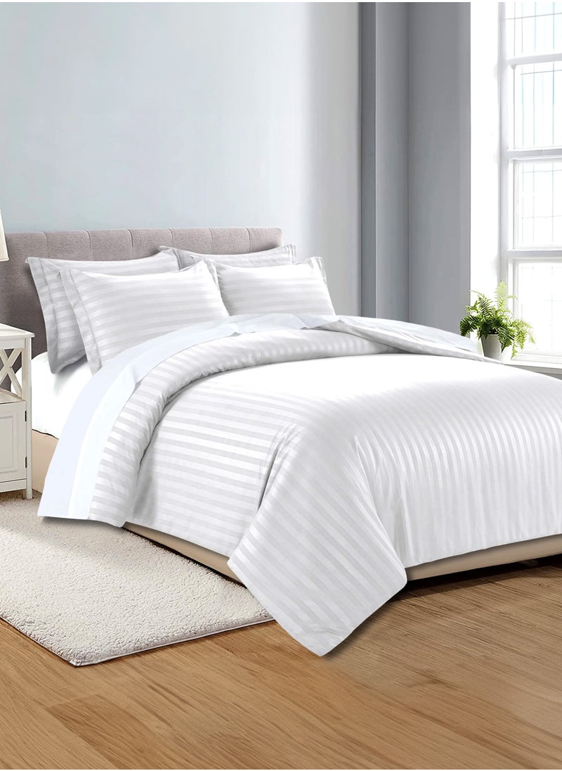 Stripe Single Duvet Cover 160X210Cm White - pzsku/Z6EE8577B25976DE55AB8Z/45/_/1718281460/2f6072d8-175f-48d2-9d20-e5c25c96b8d9