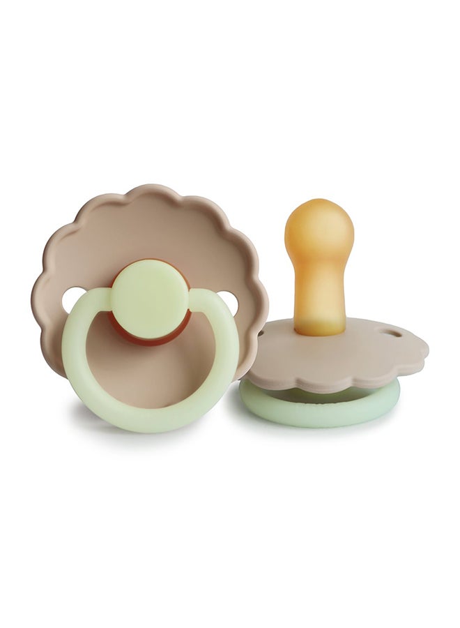 FRIGG Daisy Latex Baby Pacifier 6-18M 1-Pack Croissant Night - Size 2 - Image 5