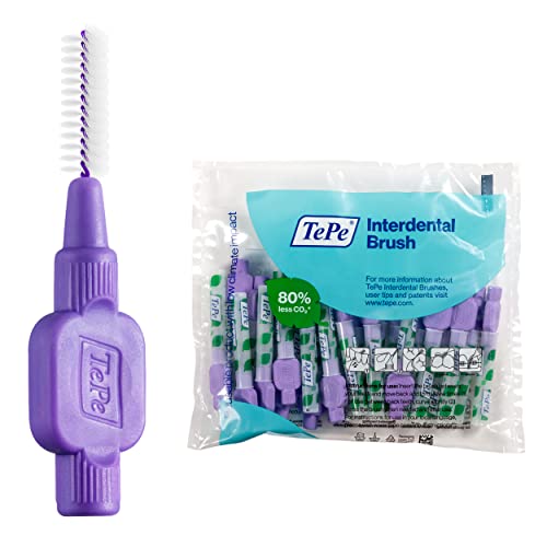 TePe Pack of 25 Interdental Brush Original, Soft Dental Brush for Teeth Cleaning, 6, Purple - Image 1