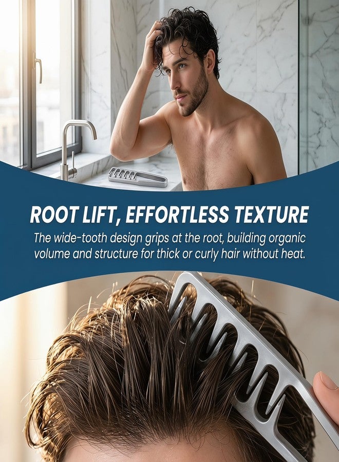 JIJOE Texture Comb .2026 Upgraded Texture Comb for Men - Wide Tooth Volumizing Hair Comb, ABS Anti-Slip Root Lifter Comb for Maximum Hair Volume, Professional Styling Tool for Salon Home Use - Image 5