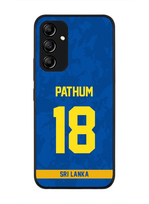 Rugged Black Edge Case for Samsung Galaxy A34 5G, Slim fit Soft Case Flexible thin Cover - Player Name - Pathum Nissanka, Jersey Number- 18