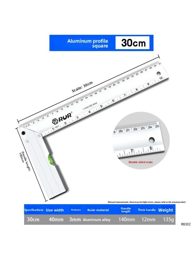 Generic Rui'Er Aluminum Alloy Angle Ruler 50cm Horizontal Ruler ...