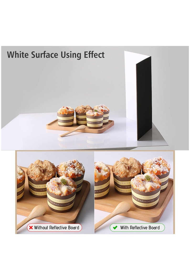 Generic Lighting 3 In 1 Light Reflector Cardboard Photography Folding Diffuser for Glass Ceramic Jewelry Cosmetics Food Product Still Life Photo Shooting Thick Paper Double Sided Board (A4 Gold)  - Image 5