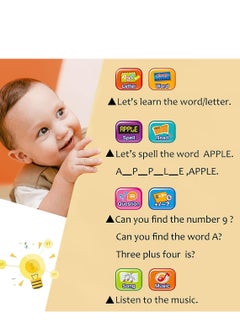 Generic Kids Tablet Toddler Learning Pad with LED Screen Teach Alphabet Numbers Word Music Math Early Development Interactive Electronic Toy for Boys & Girls 3 Years+  - Image 3