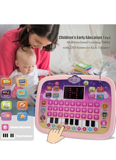 Generic Kids Tablet Toddler Learning Pad with LED Screen Teach Alphabet Numbers Word Music Math Early Development Interactive Electronic Toy for Boys & Girls 3 Years+  - Image 2