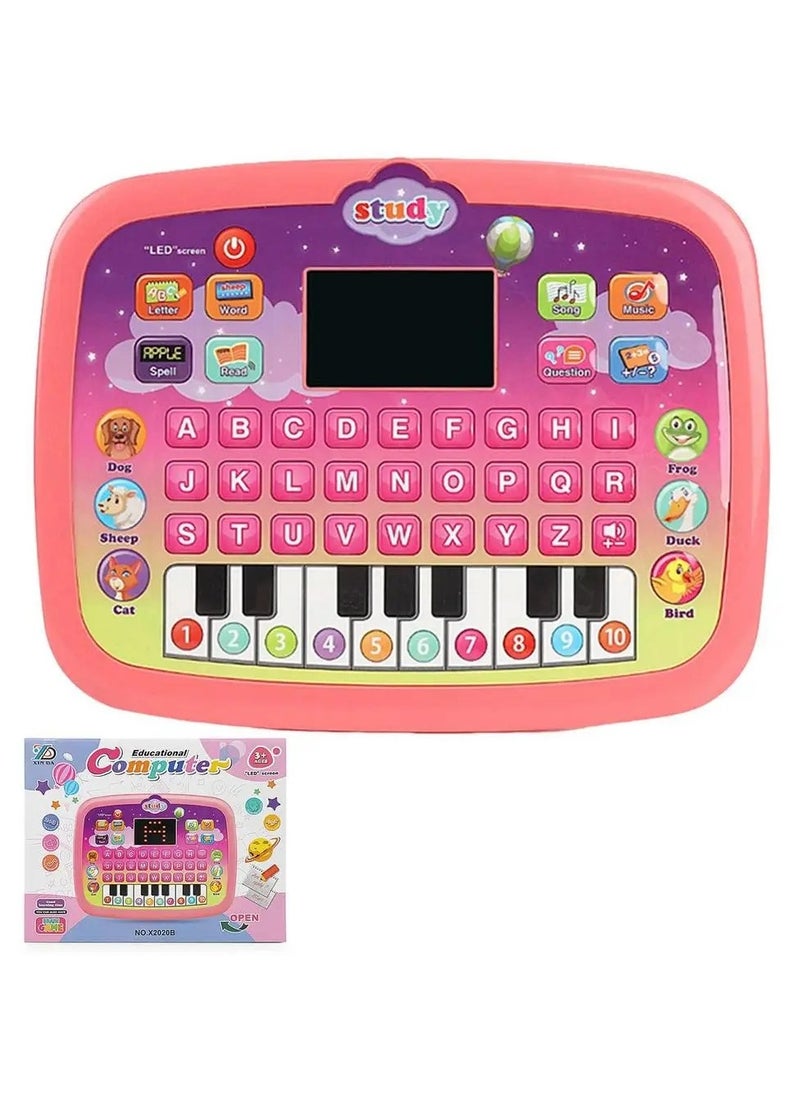 Generic - Kids Tablet Toddler Learning Pad with LED Screen Teach Alphabet Numbers Word Music Math Early Development Interactive Electronic Toy for Boys & Girls 3 Years+ - Image 1