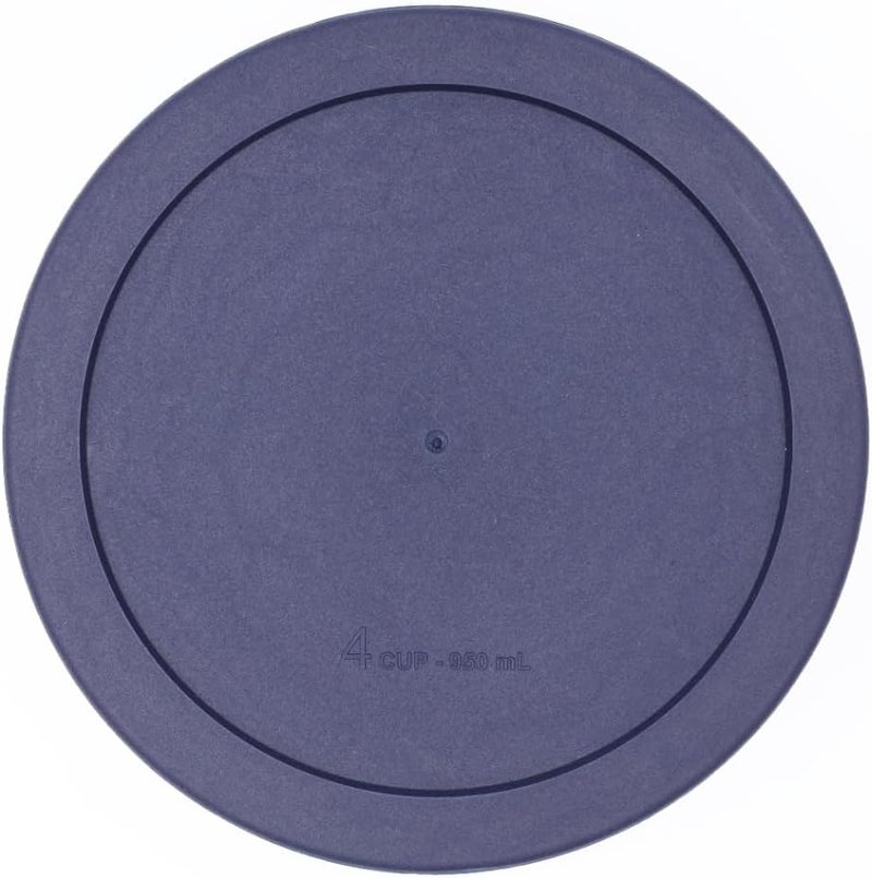 Cibi Food Storage Container Lids (4 Cups, Blue - 6PK) For Pyrex and Anchor Round Glass Containers, Dishwasher and Microwave Safe Replacement Lids - Image 3