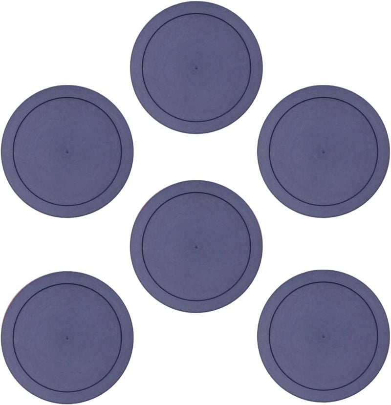 Cibi Food Storage Container Lids (4 Cups, Blue - 6PK) For Pyrex and Anchor Round Glass Containers, Dishwasher and Microwave Safe Replacement Lids - Image 1
