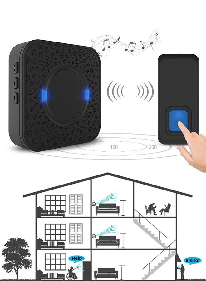 Wireless Doorbell with 2 Remote Push ons and 1 Receiver , Waterproof, Dustproof for Office and Home - Image 4