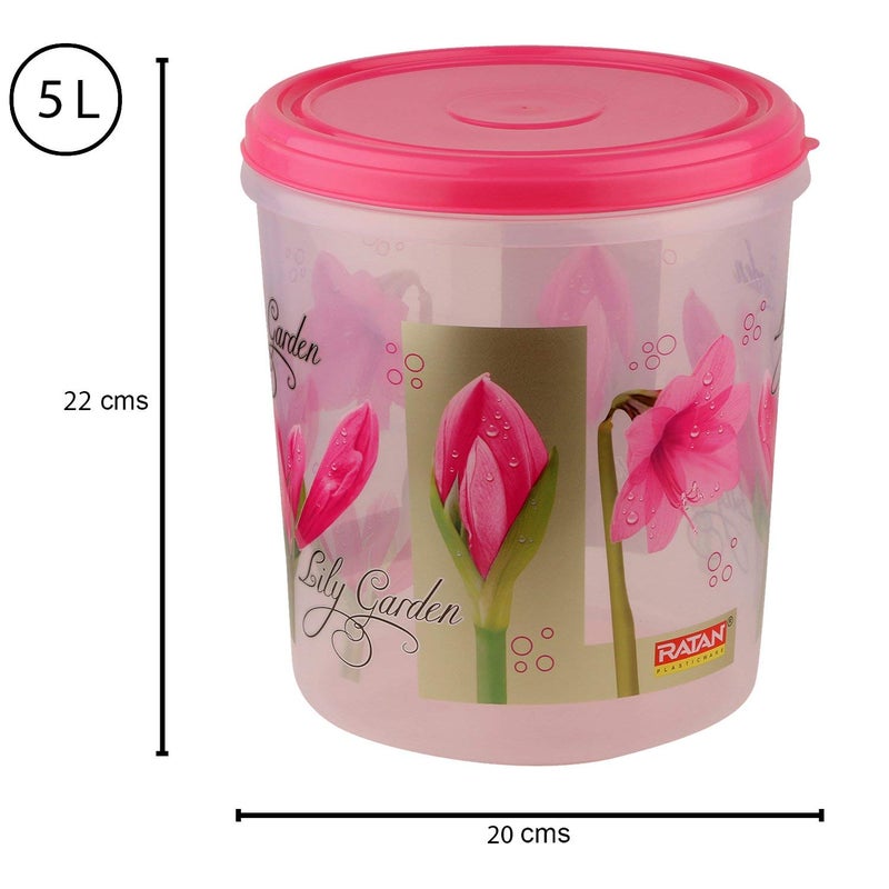 AIR O MATIC Ruby Plastic Container Set 3 Pieces 5kg 7kg 10kg Pink - Image 4
