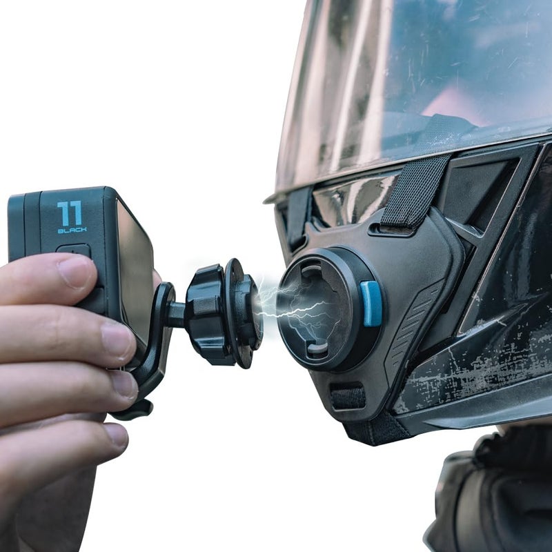 SUREWO Magnetic Quick Release Motorcycle Helmet Chin Strap Mount Compatible with Go pro Hero 13,12,11,10, 9, 8, 7, (2018), 6 5,DJI Osmo Action 6/5 Pro/4/3/2, AKASO, SJCAM and More - Image 1