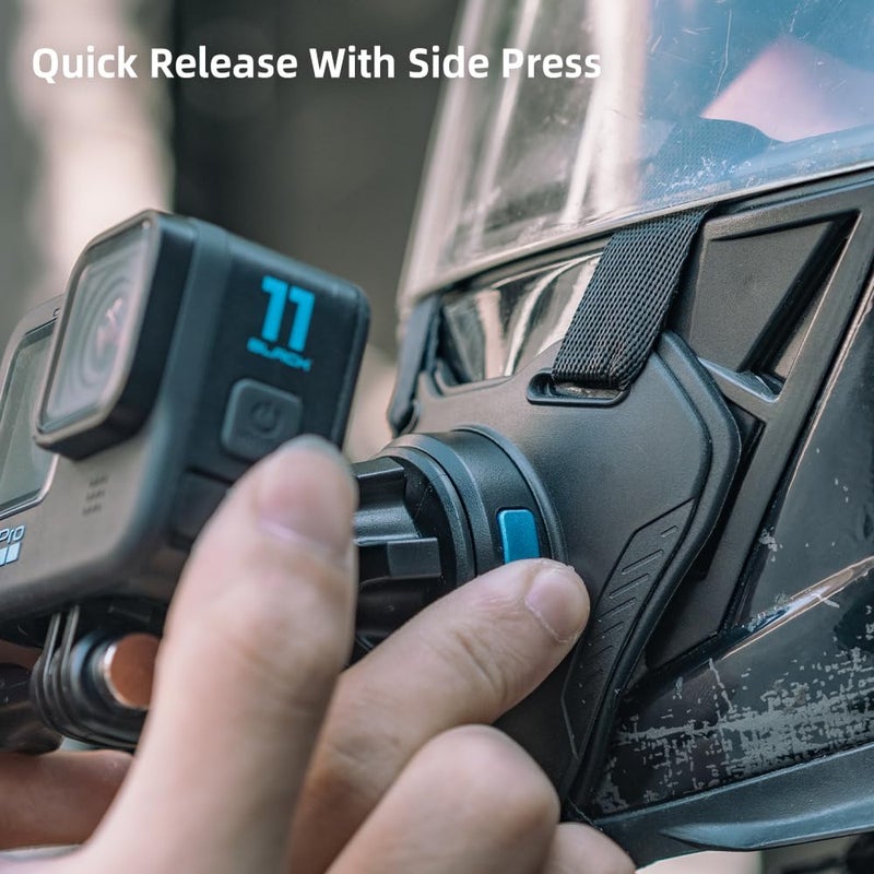 SUREWO Magnetic Quick Release Motorcycle Helmet Chin Strap Mount Compatible with Go pro Hero 13,12,11,10, 9, 8, 7, (2018), 6 5,DJI Osmo Action 6/5 Pro/4/3/2, AKASO, SJCAM and More - Image 4