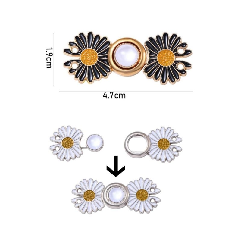 Kofati 2 Set Adjustable Waist Buckle Adjustable Pant Waist Tightener Button Pins Sewing Button Waist Tightener Clip Waist Adjuster Clips for Dresses Pants Jeans Sleeves Too Big Loose  - Image 2