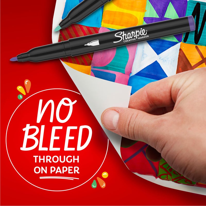 Sharpie Creative Markers Variety Pack, Water-Based Acrylic Paint Markers, Assorted Tips and Colors, 36 Count - Works on Paper, Metal, Wood, Ceramic, Glass, Rock, Canvas - Image 3