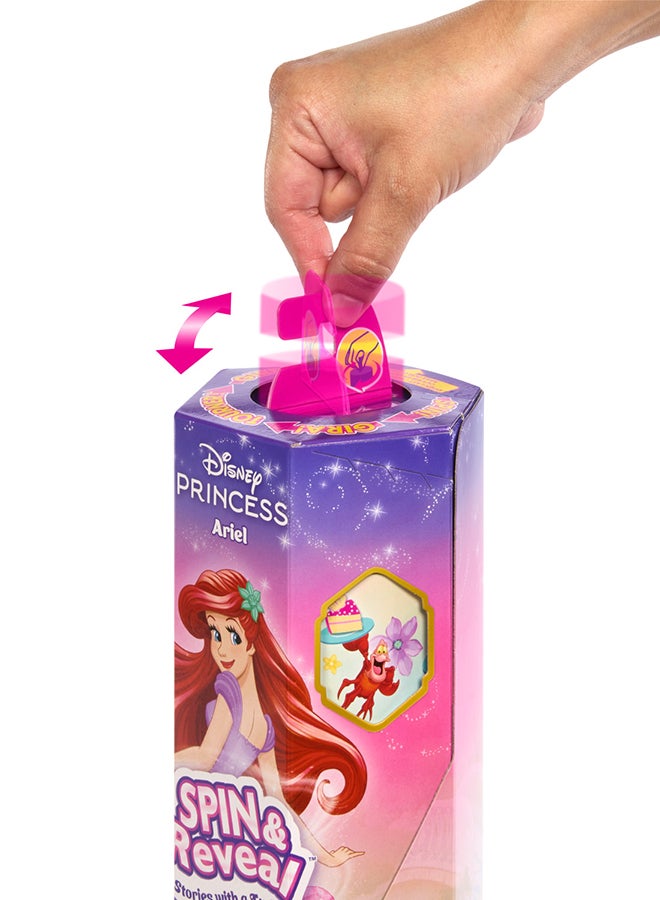 Disney Princess Princess Rapunzel Fashion Doll Set, Spin & Reveal with 11 Surprises Including 5 Accessories, 5 Stickers & Play Scene, Inspired by Movie - Image 3