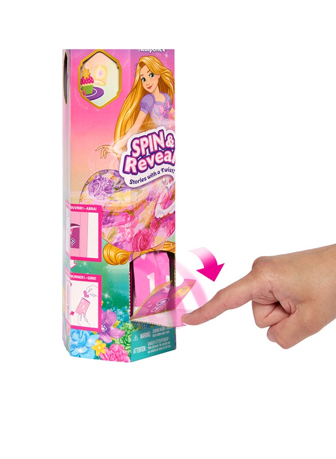 Disney Princess Princess Rapunzel Fashion Doll Set, Spin & Reveal with 11 Surprises Including 5 Accessories, 5 Stickers & Play Scene, Inspired by Movie - Image 4